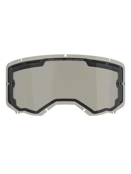 Alpinestars Vision 8-5-3 Dual Pane Lens, Goggle Replacement Lens, Smoke Gray Tint, Curved Polycarbonate with Vents and Integrated Tear-Off Posts, Motocross Accessory