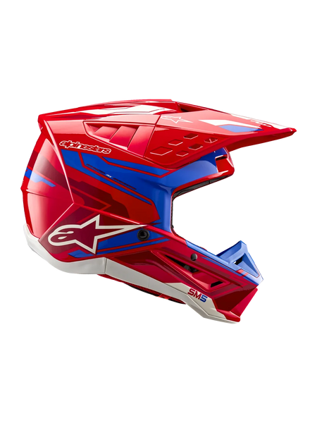 Alpinestars SM5 Action 2 Helmet S / Bright Red/Blue Glossy