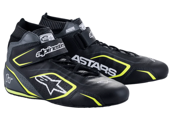 Alpinestars Tech-1 T V3 Shoes 13 / Black/Cool Gray/Yellow