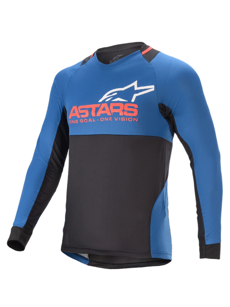 Alpinestars Drop 8.0 Jersey - Long Sleeve 2XL / Mid Blue/Bright Red