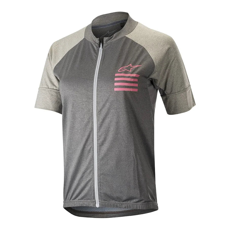 Alpinestars Women Stella Trail Full Zip Jersey - Short Sleeve M / Anthracite/Light Gray