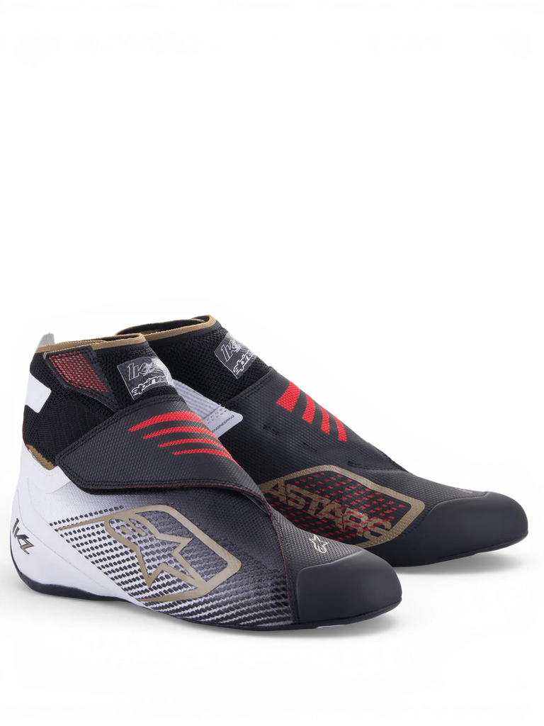 Alpinestars Tech-1 KZ V2 Shoes 12.5 / Black/White/Gold