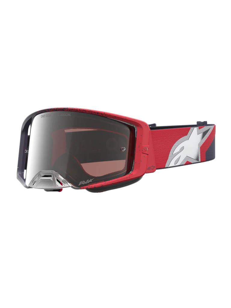 Alpinestars Supertech Hiten Goggles One Size / Black/Red/Mirror Silver