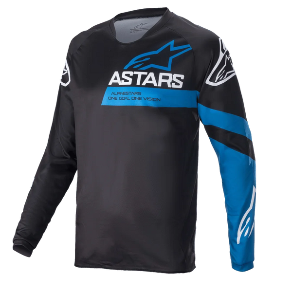 Alpinestars Racer V3 Jersey - Long Sleeve 2XL / Black/Bright Blue