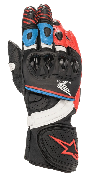Alpinestars Honda GP Plus R V2 Gloves 2XL / Black/Bright Red/Blue