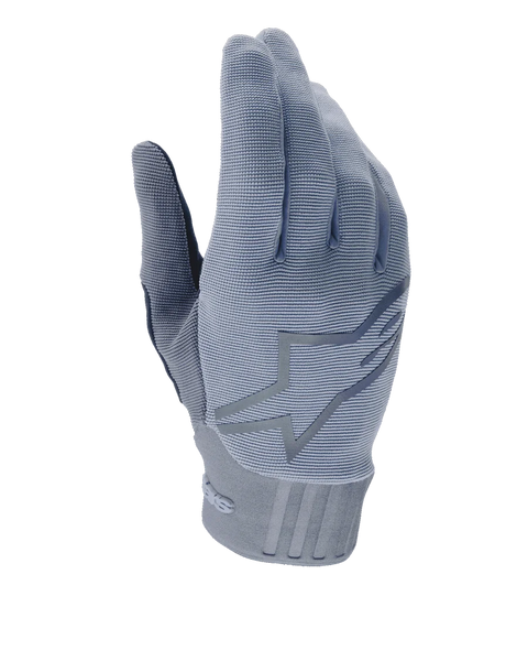 Alpinestars A-Dura Gloves, Mountain Bike Gloves, Infinity Blue, textured ribbed upper with large star logo, neoprene cuff with embossed details, fitted design for off-road cycling
