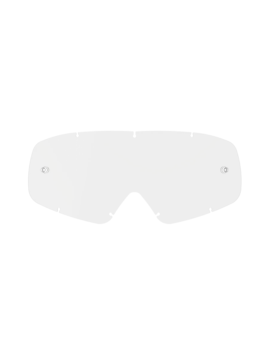 Alpinestars Vision Youth Lens, Clear Replacement Goggle Lens, Transparent Polycarbonate, features integrated tear-off posts and seven keyhole locking notches, anti-fog and dual pane design for youth motocross racing gear