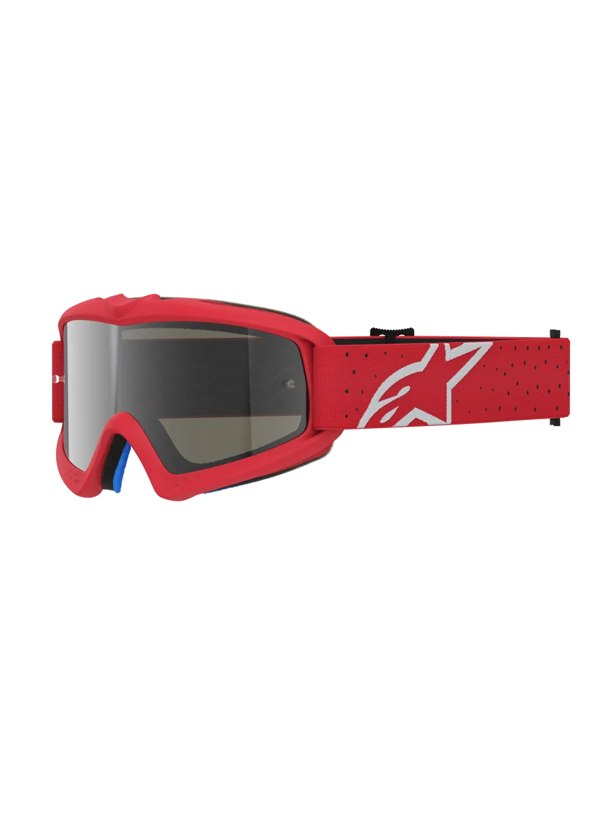 Alpinestars Vision Youth Vesta Goggles, Youth Motocross eyewear in Red with Silver Mirror lens and anti-fog protection.