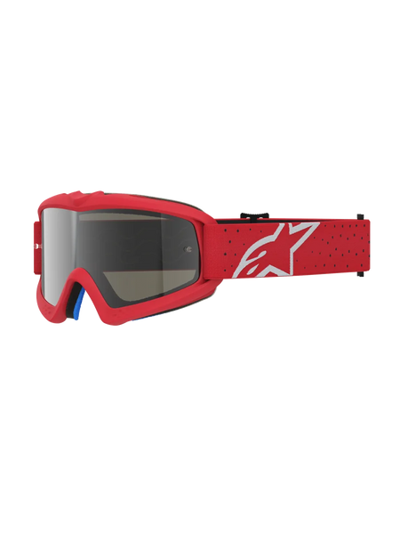 Alpinestars Vision Youth Vesta Goggles, Youth Motocross eyewear in Red with Silver Mirror lens and anti-fog protection.