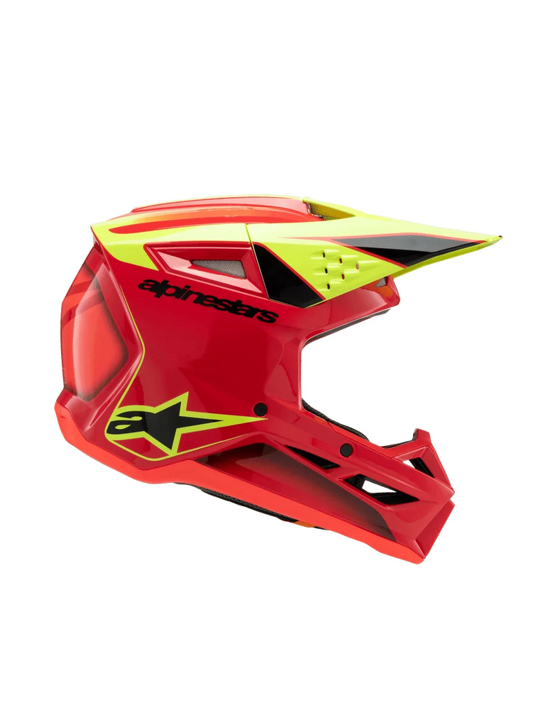 Alpinestars SM3 Youth Fray Helmet ECE06/DOT YL / Red/Yellow Fluo/Black Glossy