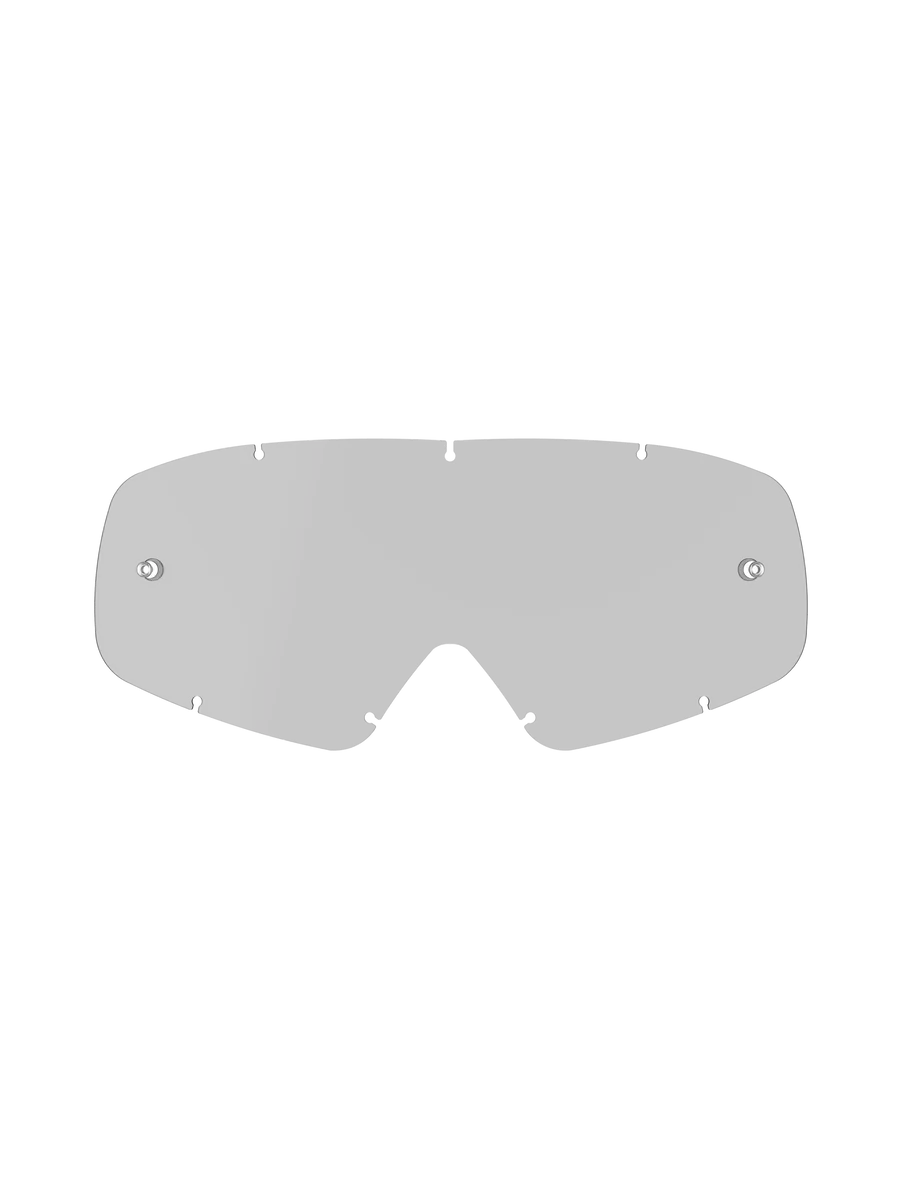 Alpinestars Vision Youth Smoke Lens, Medium Smoke tinted replacement visor for youth motocross goggles, curved polycarbonate design featuring integrated tear-off posts and a seven keyhole locking system.