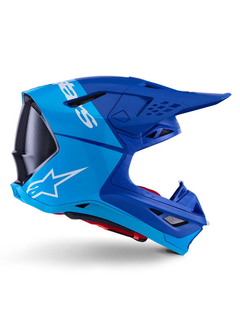 Alpinestars Supertech M10 Flood Helmet S / Met Blue/Med Blue/Black Carbon Matt & Glossy