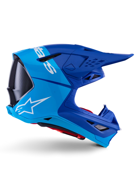 Alpinestars Supertech M10 Flood Helmet S / Met Blue/Med Blue/Black Carbon Matt & Glossy