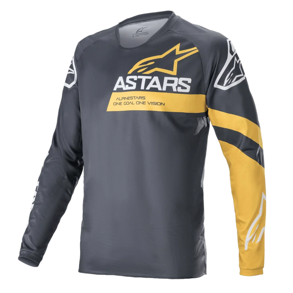 Alpinestars Racer V3 Jersey - Long Sleeve 2XL / Anthracite/Sulphur Yellow