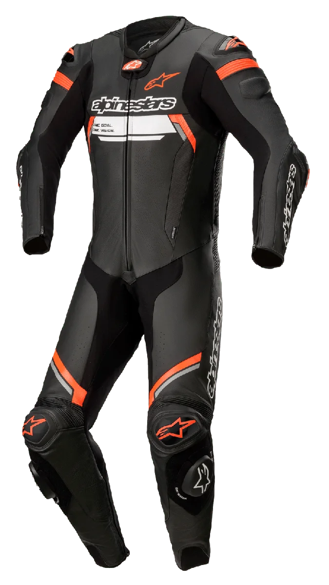 Alpinestars Missile V2 1-Piece Ignition Leather Suit 60 / Black/Red Fluo
