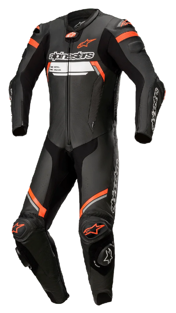 Alpinestars Missile V2 1-Piece Ignition Leather Suit 60 / Black/Red Fluo