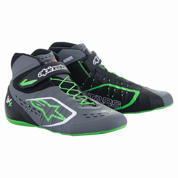 Alpinestars Tech-1 KX V2 Shoes 12.5 / Black/Dark Gray/Green Fluo