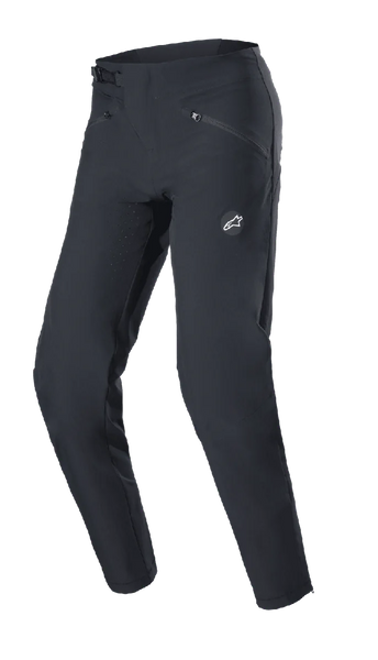Alpinestars Women Stella Drop Algorithm Pants, Black, Women's Motorcycle Pants, zippered side pockets, perforated ventilation panels, integrated belt, white logo detail, modern athletic fit
