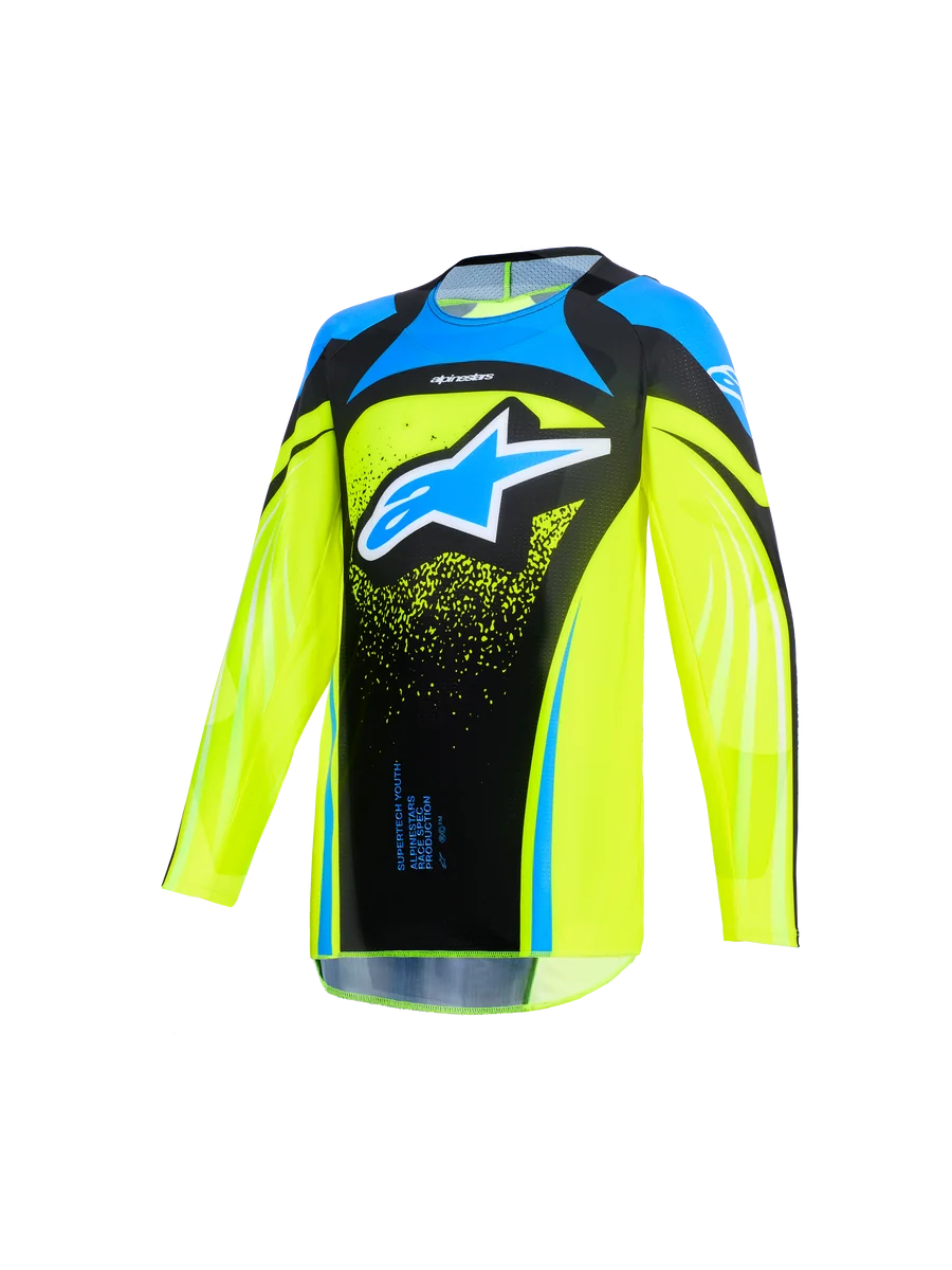 Alpinestars 2026 Youth Supertech Nomur Jersey XL / Dark Navy/Yellow Fluo/Blue