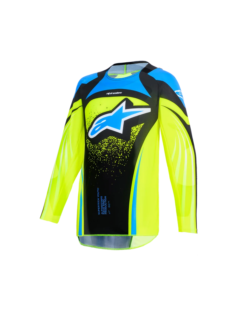 Alpinestars 2026 Youth Supertech Nomur Jersey XL / Dark Navy/Yellow Fluo/Blue