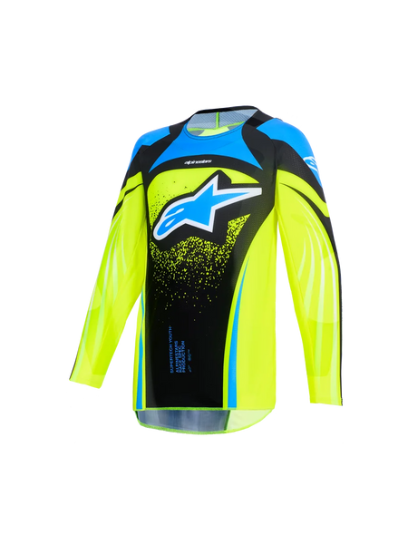 Alpinestars 2026 Youth Supertech Nomur Jersey XL / Dark Navy/Yellow Fluo/Blue