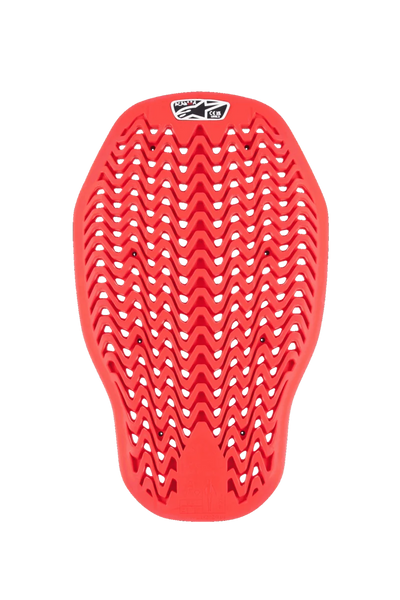 Alpinestars Nucleon Plasma Back Protector Insert, Motorcycle Back Protector, Red, flexible zigzag mesh design with ventilation holes, CE Level 2 certified impact protection, ergonomic insert for riding jackets