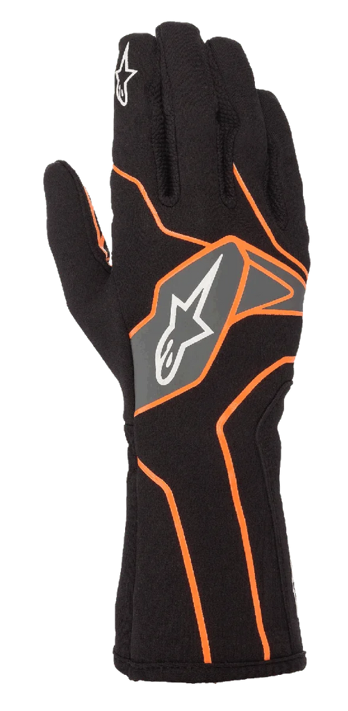 Alpinestars Tech-1 K V2 Gloves 2XL / Black/Orange Fluorescent