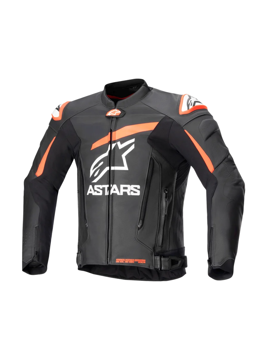 Alpinestars GP Plus V4 Leather Jacket 50 / Black/Red Fluo/White