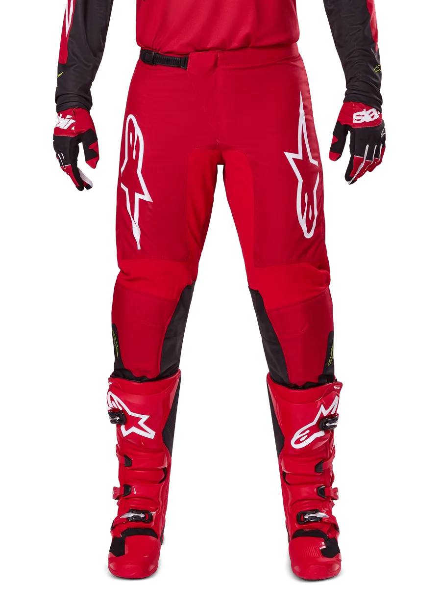 Alpinestars 2025 Fluid Haul Pants and Gear Set, Motocross Outfit, Red and Black, featuring large white logos and athletic fit.