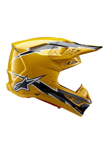 Alpinestars Supertech M10 Ampress Helmet 2XL / Black/Yellow Glossy