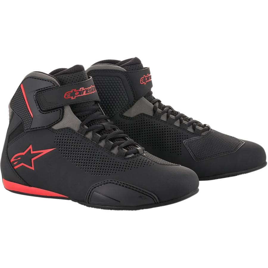 Alpinestars Sektor Vented Shoes 14 / Black/Gray/Red