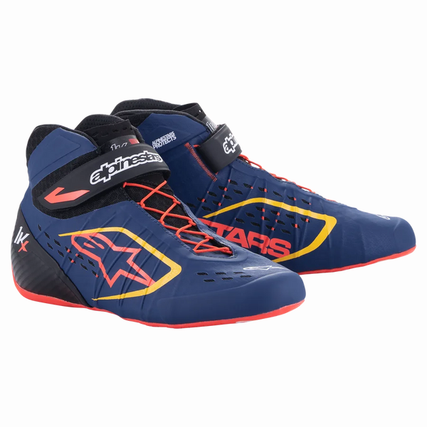 Alpinestars Tech-1 KX V2 Shoes 12.5 / Ultramarine Blue/Red Fluo/ Yellow