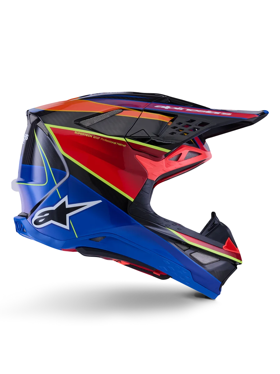 Alpinestars Supertech M10 Era Helmet 2XL / Blue/Red/Yellow Fluo Glossy