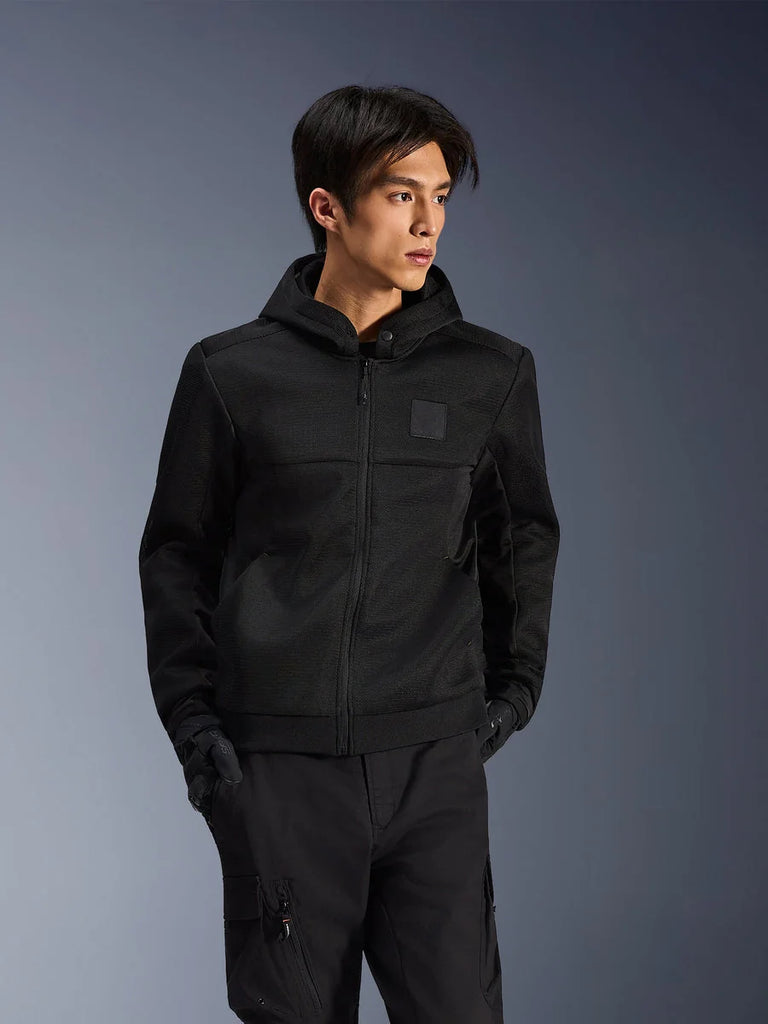 Alpinestars Chrome Superairflow Hoodie, casual motorcycle riding gear, Man, Black, mesh construction for ventilation.