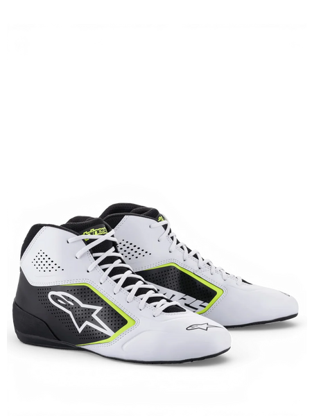 Alpinestars Tech-1 K Start V2 Shoes 13 / White/Black/Yellow Flou