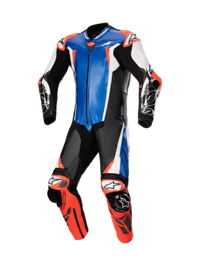 Alpinestars Racing Absolute V2 Leather Suit - 1Piece 56 / Metallic Blue/Black/White/Red Fluo