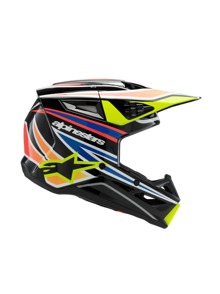 Alpinestars SM3 Youth Wurx Helmet ECE06/DOT YL / Black/Yellow Fluo/Blue Red Glossy