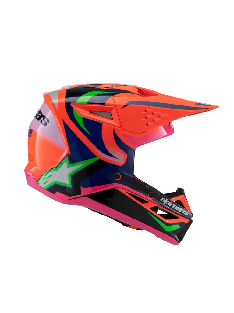 Alpinestars Limited Edition SM3 Youth Deegan Helmet ECE06/DOT YS / Orange Fluo/Purple/Pink Fluo Glossy