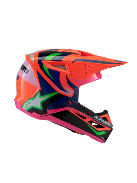 Alpinestars Limited Edition SM3 Youth Deegan Helmet ECE06/DOT YS / Orange Fluo/Purple/Pink Fluo Glossy