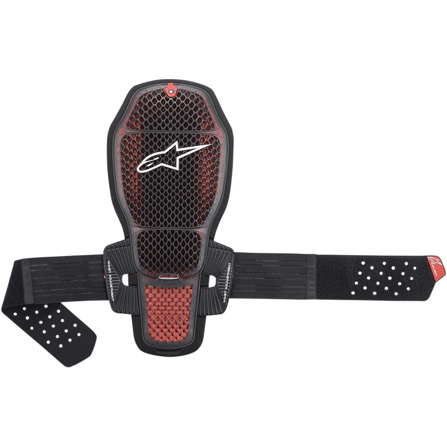 Alpinestars Nucleon KR-R Cell Back Protector, Motorcycle Racing Back Protection, Black and Red, Honeycomb Pattern, CE Certified, Adjustable Straps, Ventilated Design