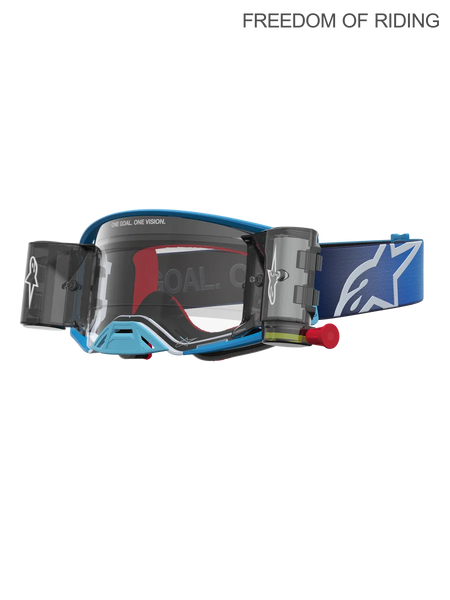 Alpinestars Supertech Firma Rolloff Goggles One Size / Blue/Silver Clear