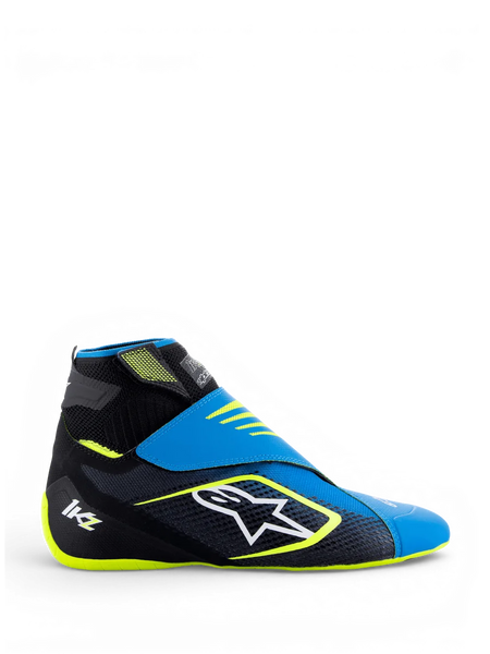 Alpinestars Tech-1 KZ V2 Shoes 13 / Black/Enamel/Blue/Yellow Fluo