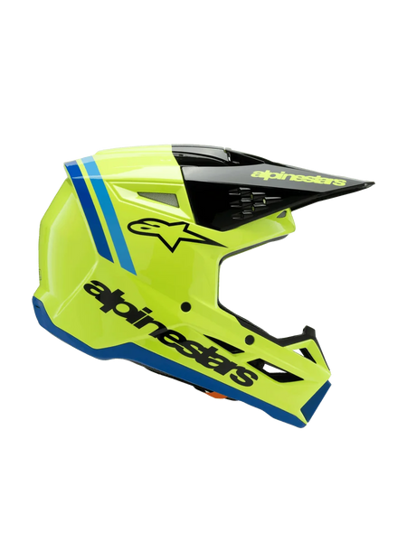 Alpinestars SM3 Youth Radium Helmet ECE06/DOT YL / Yellow Fluo/Black/Blue Glossy
