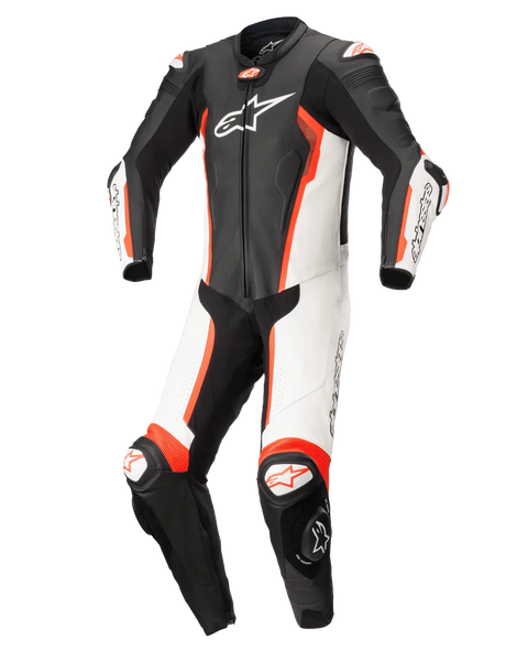 Alpinestars Missile V2 Leather Suit - 1Piece 60 / Black/White/Red Fluo