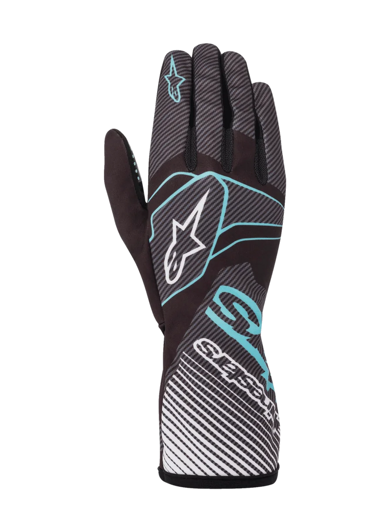 Alpinestars Tech-1 K Race V2 Carbon Gloves 2XL / Black/Turquoise
