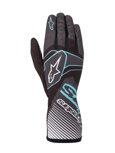 Alpinestars Tech-1 K Race V2 Carbon Gloves 2XL / Black/Turquoise