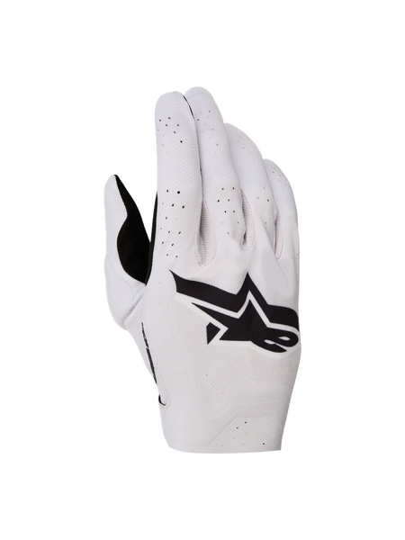 Alpinestars Supertech MX Gloves, Light Lilac and Black motocross gloves with seamless backhand and laser perforations.