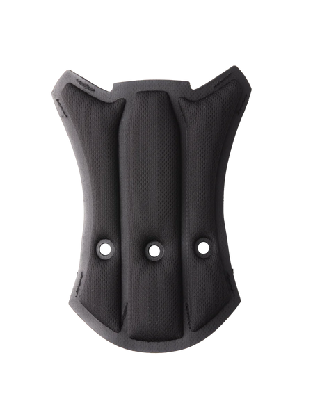 Alpinestars S-M7 Ear Pads Set, Black replacement helmet padding, featuring three ventilation holes and a textured mesh surface, curved ergonomic shape for motocross and off-road helmets
