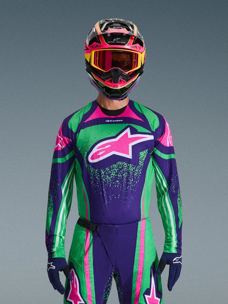 Alpinestars 2026 Techstar Nomur Jersey 2XL / Deep Purple/Green/Pink Fluo