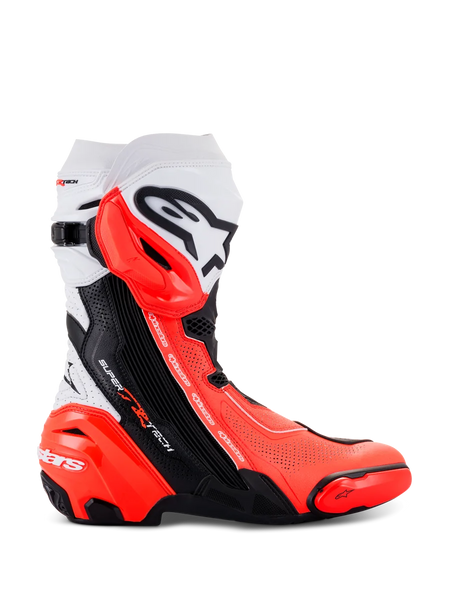 Alpinestars Supertech R Vented Boots 40 / Black/White/Red Fluo